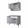 Dulap multifunctional, Hanah Home, JE272, 90.2x140.4x45 cm, Alb/Maro