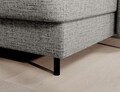 Coltar extensibil dreapta 4 locuri ELTAP, RT-04AUB, Berrto, 306x165x100 cm, lemn/poliester, gri deschis