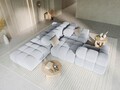 Canapea modulara dreapta 4 locuri, Bellis, Micadoni Home, BL, 282x94x63 cm, catifea, albastru deschis