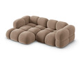 Coltar stanga 3 locuri, Loretto, Cosmopolitan Design, 250x147x68 cm, catifea, bej inchis