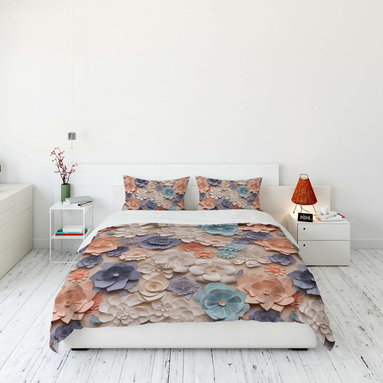 Lenjerie de pat dubla (DE) 3 piese L'essentiel Maison FLW_DVT25-20 Multicolor