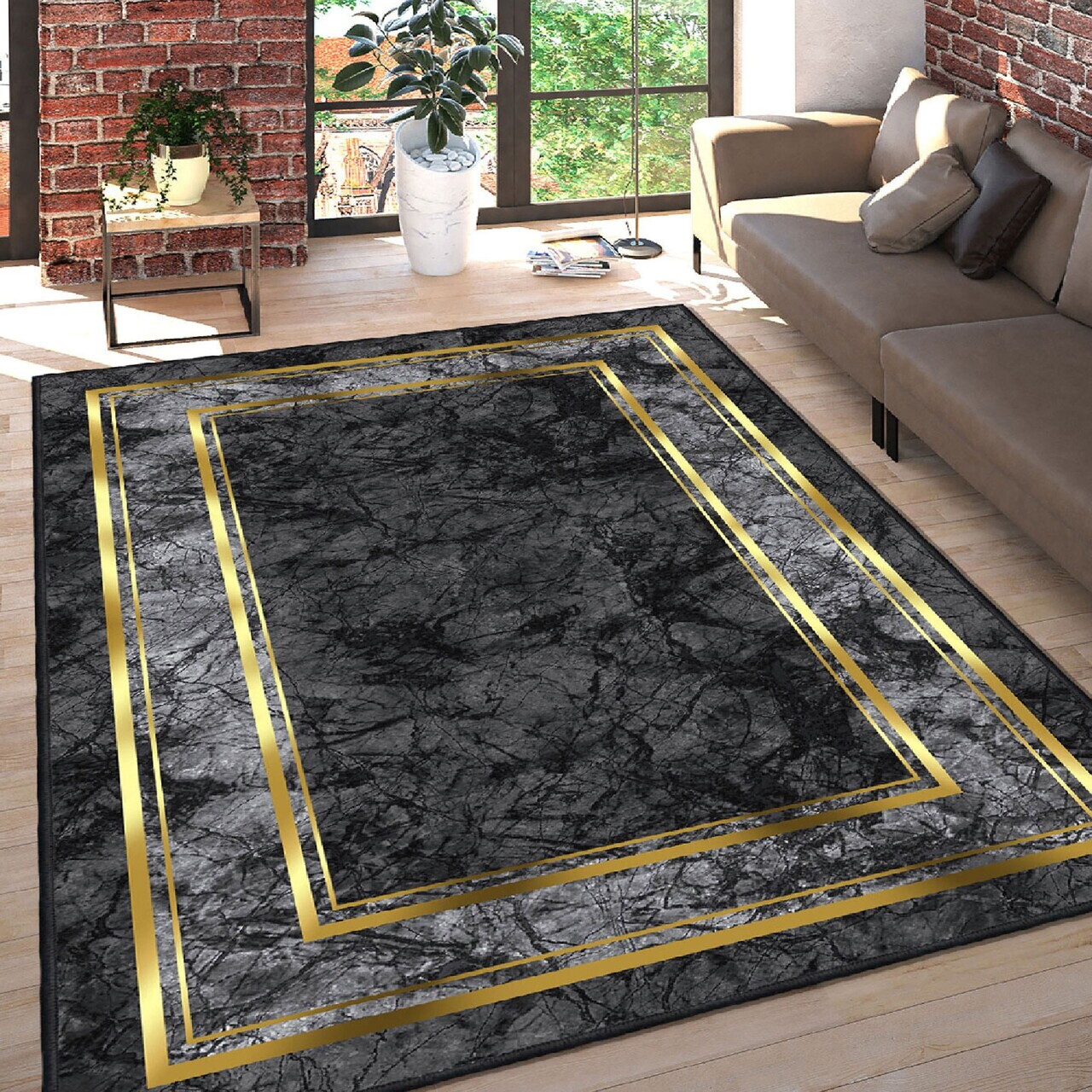 Covor Els2424 160x230 cm Catifea Multicolor