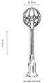 Lampadar de exterior, Avonni, 685AVN1105, Plastic ABS, Negru