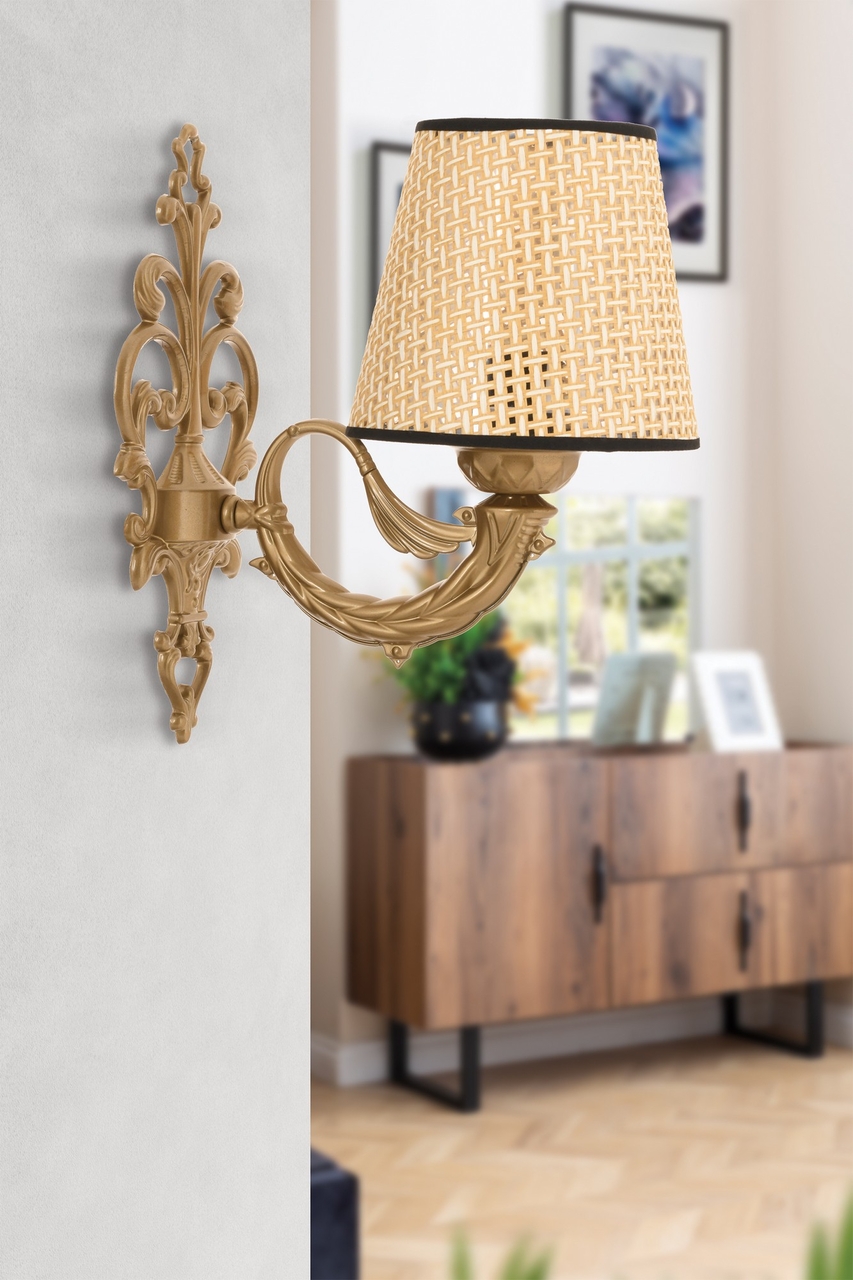 Aplica de perete, Opviq, 390FLH2356, Natural / Aur - view 2