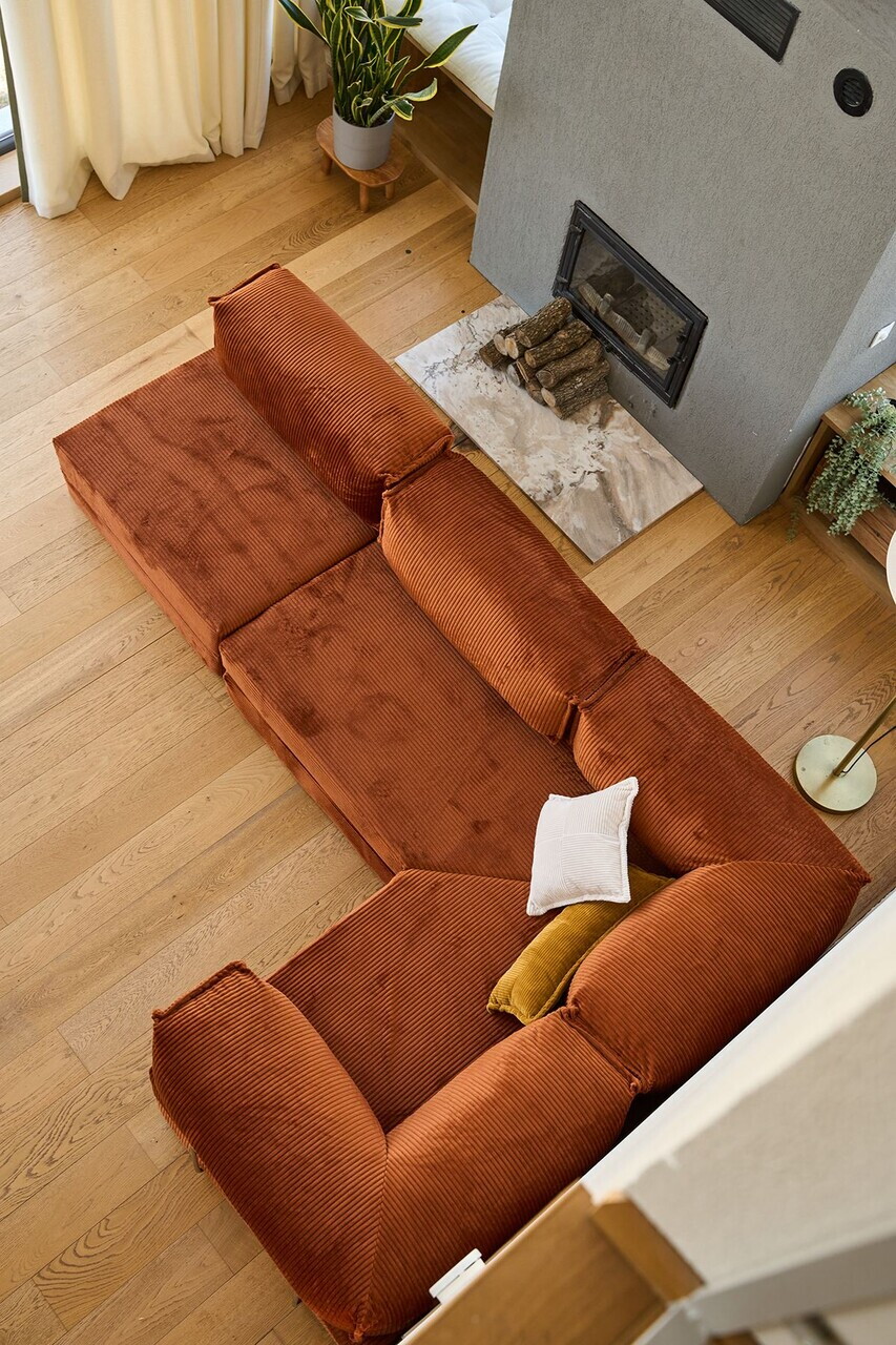 Coltar, Atelier del Sofa, 118FVL1401, Tesatura plus reiata, Caramiziu - view 2