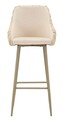 Set 2 scaune de bar Alaska -A, Mauro Ferretti, 52x46x111 cm, fier/poliester, crem