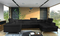 Coltar extensibil dreapta 6 locuri ELTAP, Th-08, Thiago, 342x208x88 cm, lemn/poliester, negru