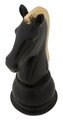 Decoratiune piesa sah, Mauro Ferretti, Horse, 10.5 x 8.5 x 19 cm, polirasina, negru/auriu