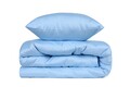 Lenjerie de pat dubla King (EU) De Blue, Beverly Hills Polo Club, 3 piese, 260x220 cm, bumbac satinat, albastru