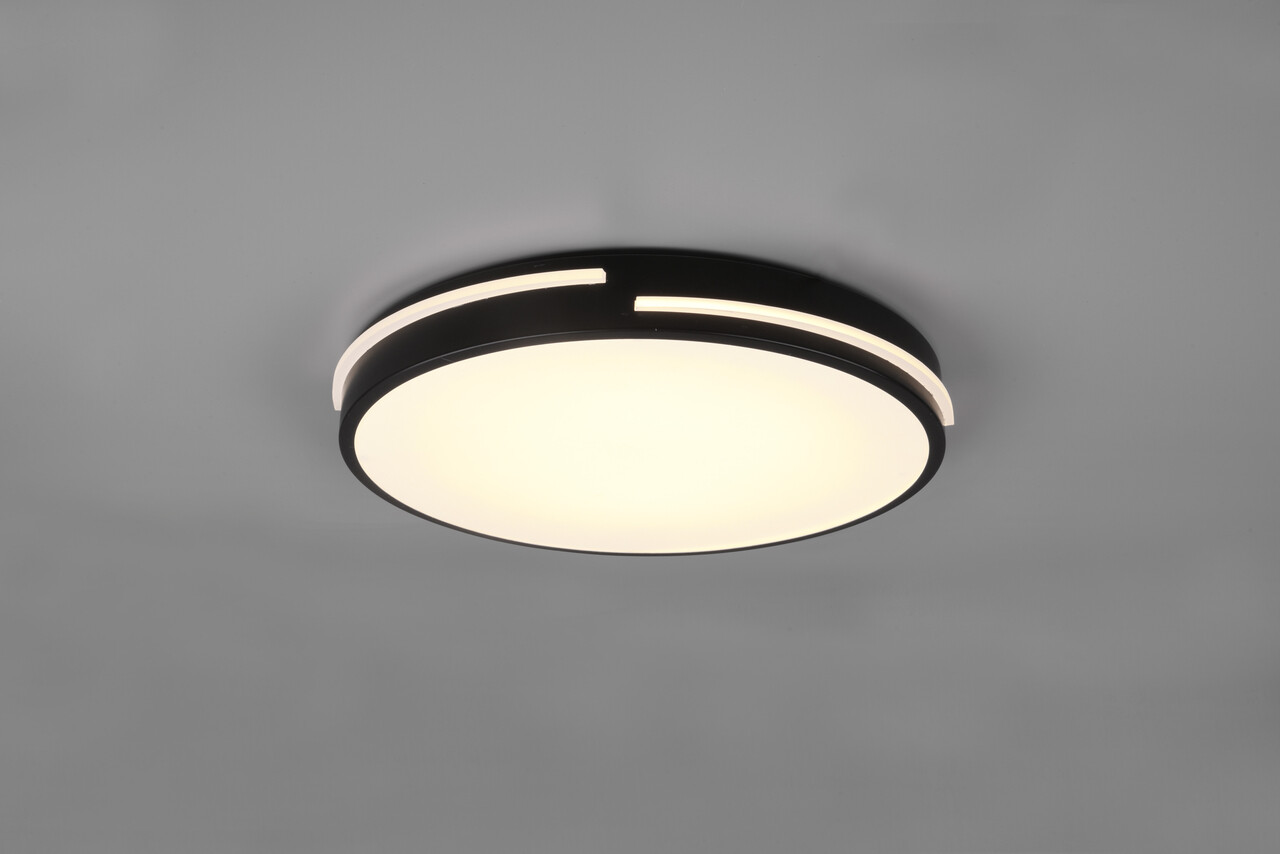 Plafoniera Tacoma, RL, 40x5.3 cm, 24W, 1x SMD, metal, negru mat