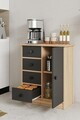 Dulap multifunctional, Hanah Home, Elmar, 66x82x34 cm, Stejar Sonomo / Antracit