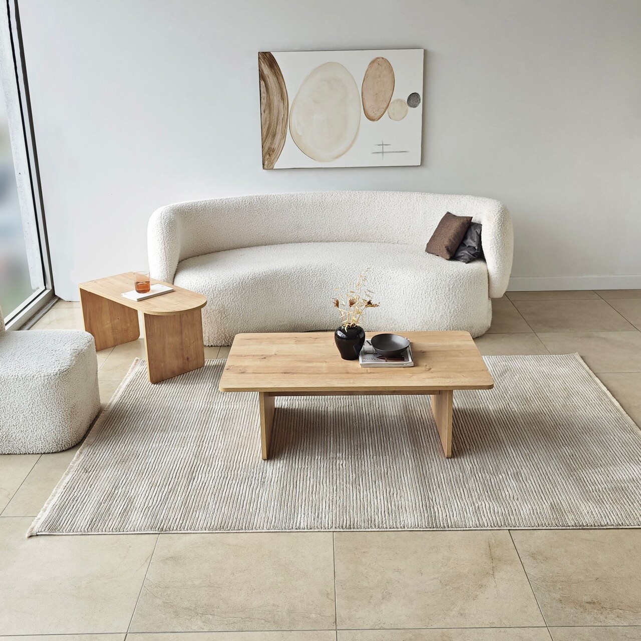 Set masute de cafea, Hanah Home, Paris, Bronz / Stejar Safir - imagine 5