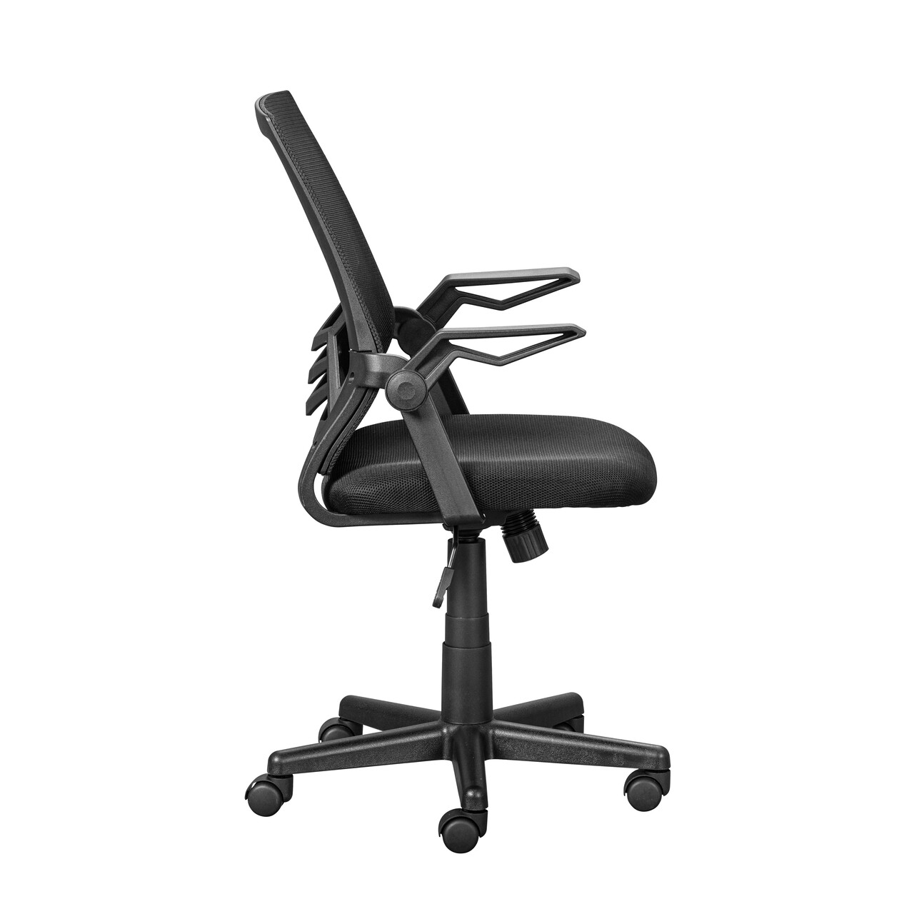 Scaun de birou pentru copii Jilli, Inter Link, 47x50x90-99 cm, rotativ, plastic/poliester, negru - view 3