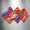 Set 4 tablouri decorative, 4MDF5244905, MDF, Imprimat UV, Multicolor