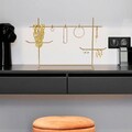 Suport pentru bijuterii, TK-007, 31x29x13 cm, Metal, Auriu