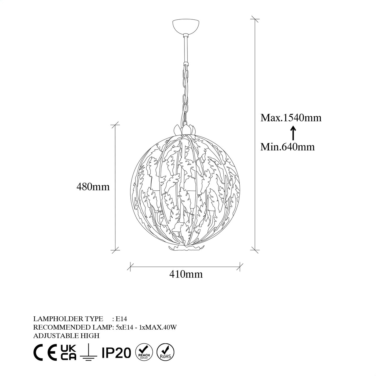 Lustra, Fulgor, 942FLG1295, Metal, Multicolor
