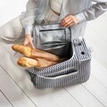 Geanta termica Modern Hamptons, Homla, 43x20x30 cm, poliester/spuma, alb/albastru