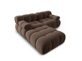 Canapea modulara 3 locuri, Bellis-51, Micadoni Home, 188x188x70 cm, catifea, maro inchis