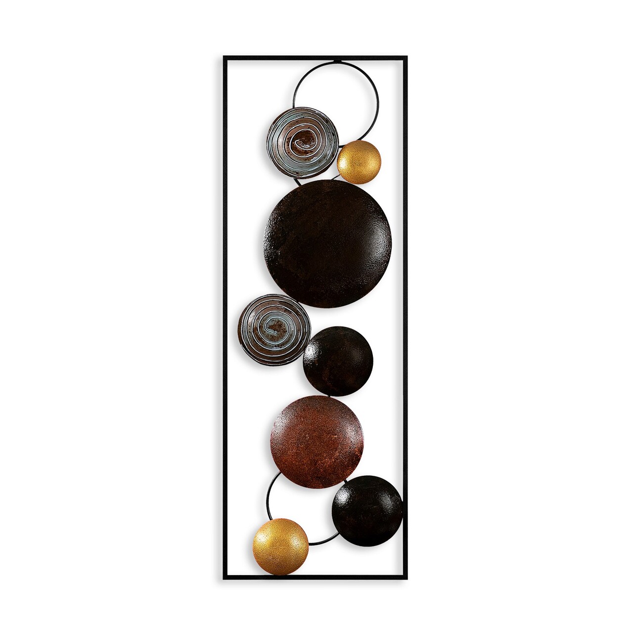 Decoratiune de perete, Textured, 90 x 32 x 4 cm, Multicolor - imagine 6