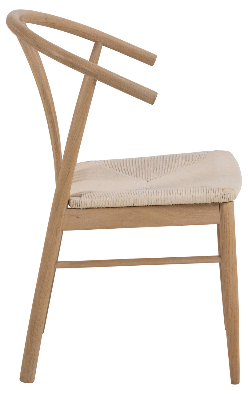 Scaun York, Actona, 54x54x83 cm, lemn de stejar, natural/alb murdar - view 7