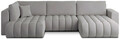 Coltar extensibil dreapta 6 locuri ELTAP, RT-03NU, Bonito, 350x175x92 cm, lemn/poliester, gri deschis