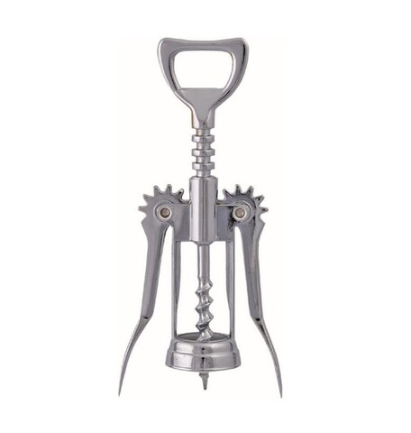 Tirbuson cu aripi rupert, domotti, 15 cm, inox, argintiu