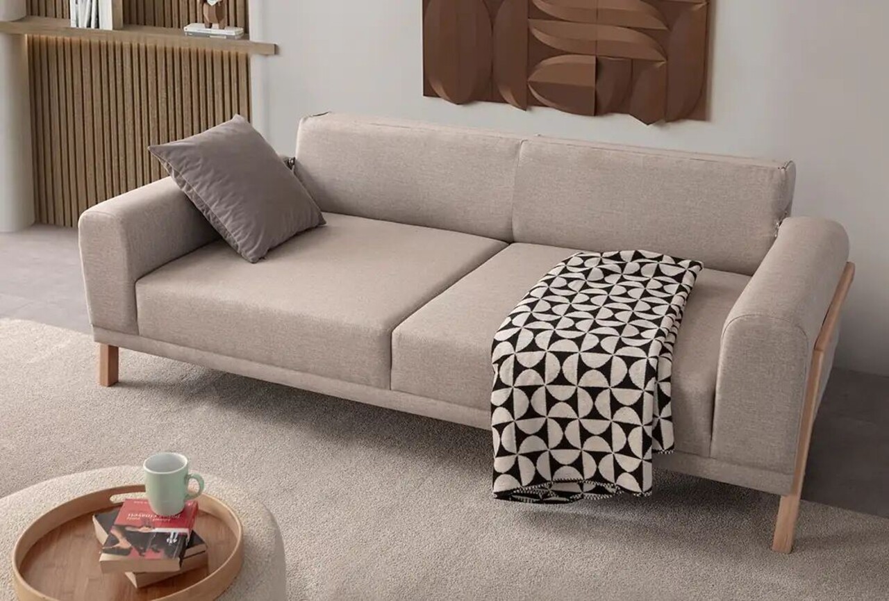 Canapea 3 locuri, Atelier del Sofa, 752EST1118, Lemn de carpen;PAL, Crem - view 3