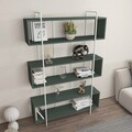 Corp biblioteca, Zena Home, Bruti, 120x180x29.6 cm, PAL, Verde/Alb