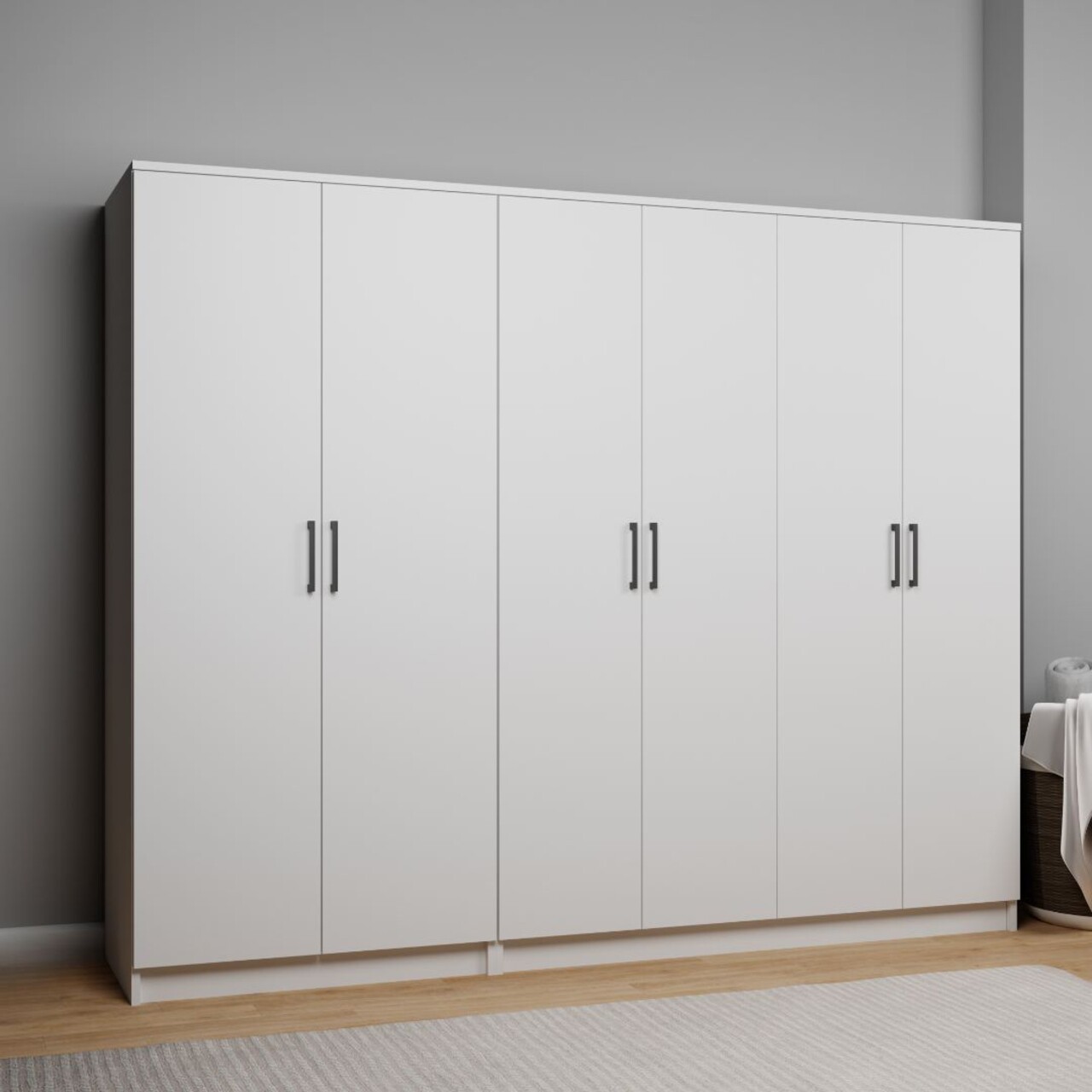 Dulap pentru haine, Miwood, Kardelen 1600-105, Alb - 1 | YEO