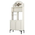 Dulap de bar pentru cafea, Hommy Craft, Lyon 80, PAL, Crem/Negru