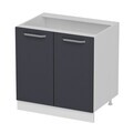 Dulap pentru bucatarie, Hanah Home, Minar, 80x87x58 cm, Alb / Antracit
