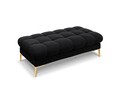 Bancheta 2 locuri, Mamaia, Micadoni Home, GL, 62x133x41 cm, catifea, negru