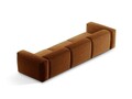 Canapea 4 locuri, Bergamo, Cosmopolitan Design, 364x108x70 cm, tesatura structurata, gri maro