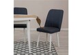 Set masă și scaune extensibile (3 bucăți), Vella, Vina 1048, PAL, Alb / Bleumarin
