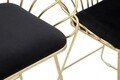 Set scaun si scaun de bar Glam Flower, Mauro Ferretti, fier/poliester, negru/auriu