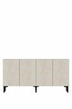 Consola, Hanah Home, Didema 150, 150x79x32 cm, Alb / Travertin