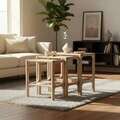 Set masute 3 piese, Hanah Home, CPT4791-50, PLACAJ CARPEN, Natural