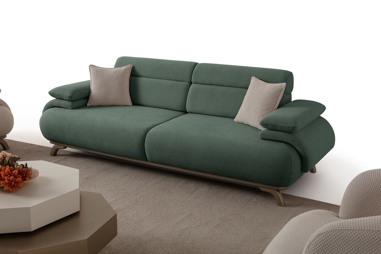 Canapea 3 locuri, Atelier del Sofa, 752EST1138, Lemn de carpen/PAL melaminat, Verde - view 7