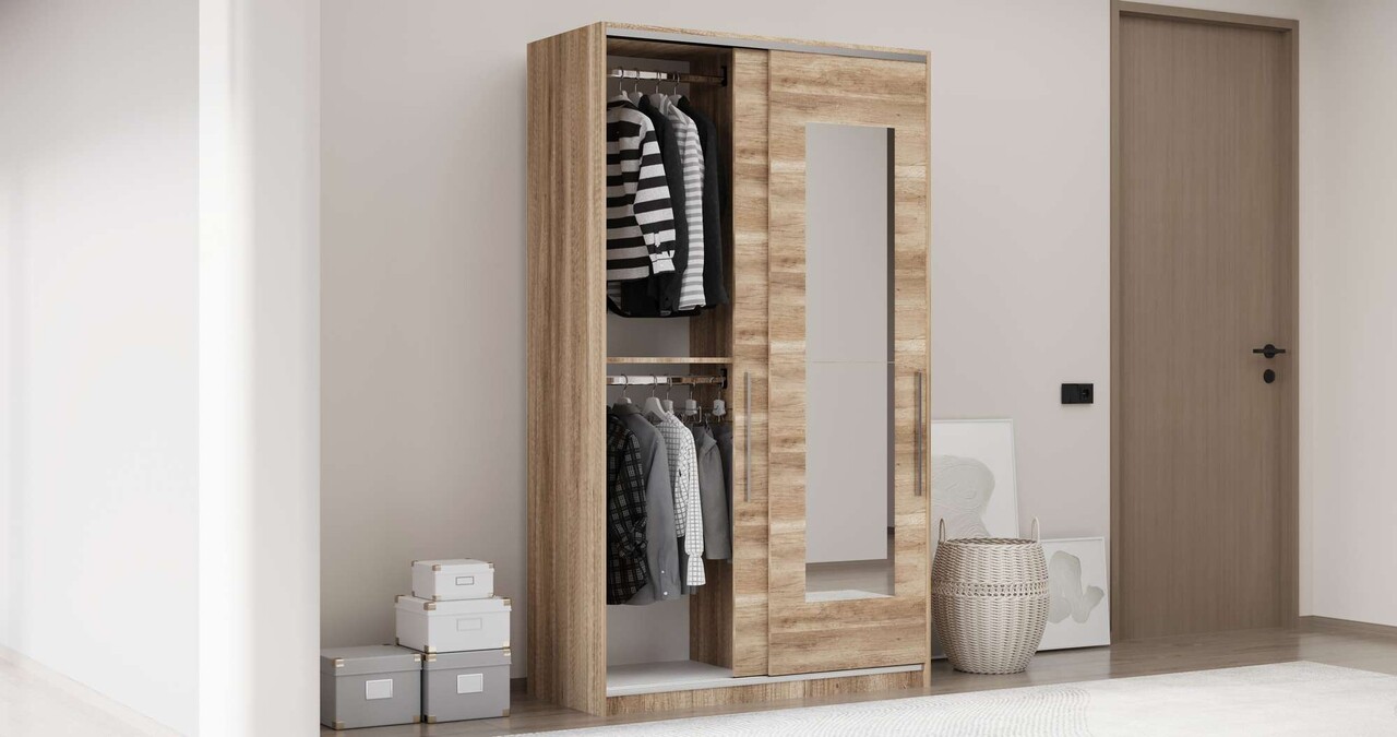 Dulap pentru haine, Adore, Elit Plus, Sonoma - 1 | YEO