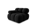 Modul stanga pentru canapea, 1 loc, Bellis-51, Micadoni Home, 94x94x70 cm, catifea, negru