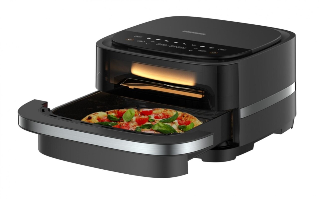 Friteuza 2 in 1 Pizza Easyfry, Heinner, 2200W, 4L, negru - imagine 2
