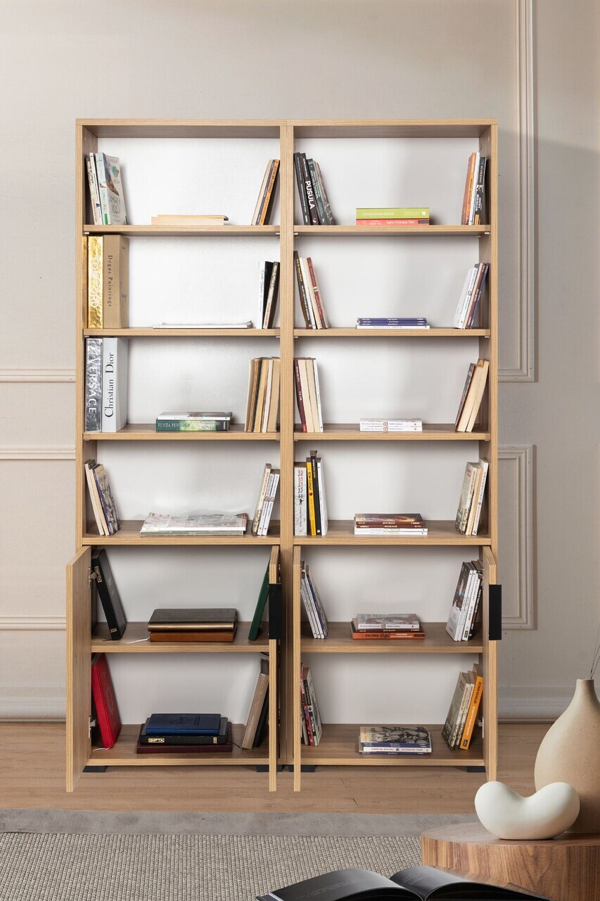 Corp biblioteca, Hanah Home, Evm 8205, 120x187x30 cm, PAL, Maro — imaginea 2