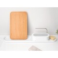 Set organizator chiuveta cu suport de uscare vase, Brabantia, SinkStyle Mineral, 75x13x15 cm, plastic/inox, alb