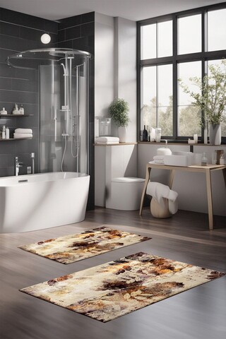 Set covorase de baie, Cartwright, CT-5017, Poliester, Multicolor