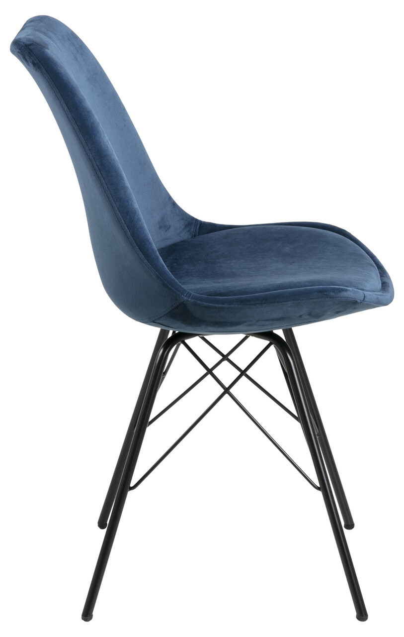 Scaun Eris, Actona, 48.5x54x85.5 cm, catifea/otel, bleumarin - view 4