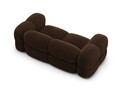 Canapea 3 locuri, Loretto, Cosmopolitan Design, 210x100x68 cm, catifea, ciocolata