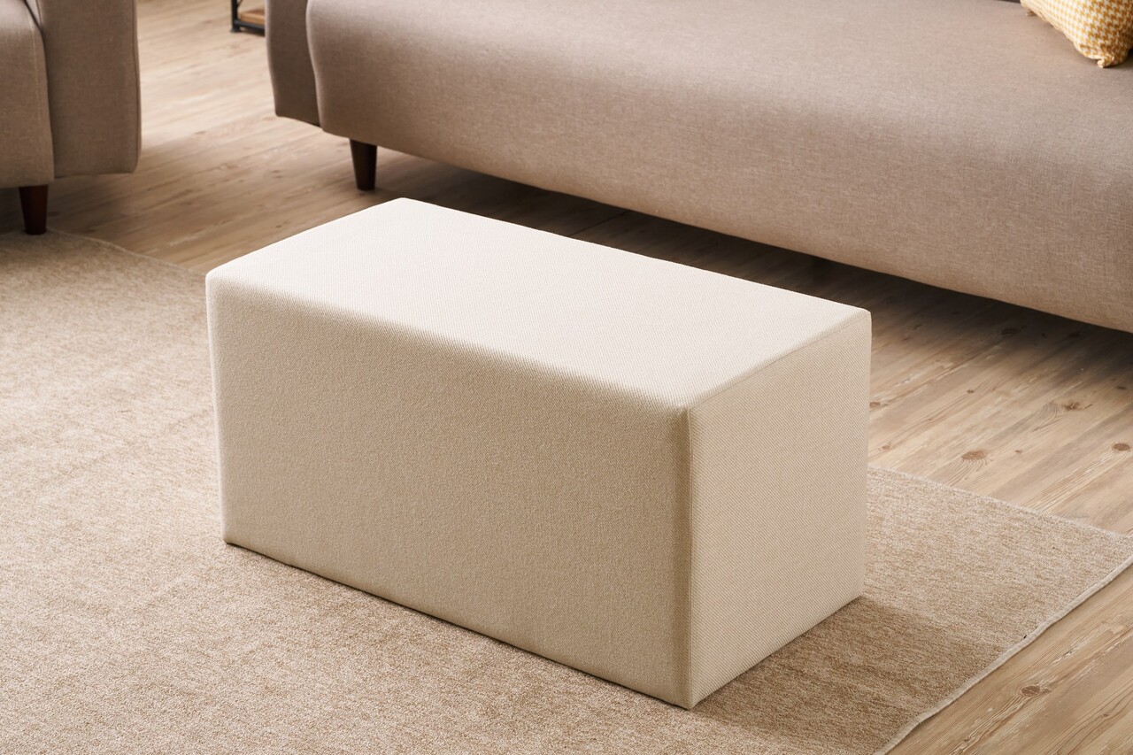 Taburet, Atelier del Sofa, 825BLC5134, Lemn, Crem - view 2
