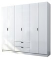 Dulap pentru haine, Rabi, Rb-157, 180x180x45 cm, Alb mat