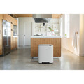 Cos de gunoi cu pedala, Brabantia, Bo Pedal, 60 L, 36.3x54.1x65.2 cm, otel, alb