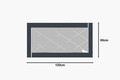 Oglinda decorativa, Siam, Pierre, 60x120x2.2 cm, MDF , Fume / Alb